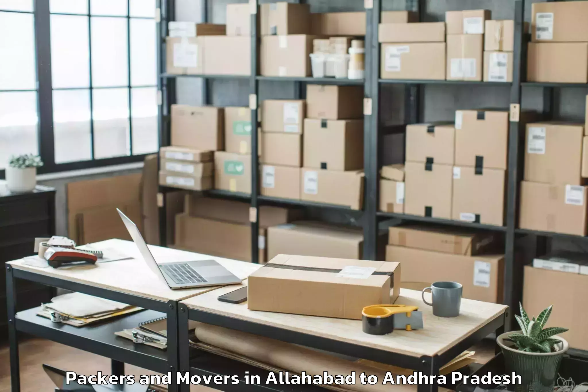 Professional Allahabad to Uyyalawada Packers And Movers